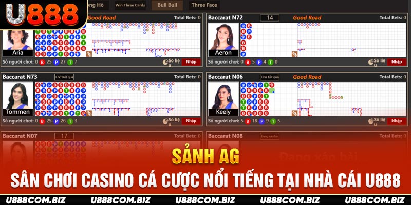 Sảnh AG - Sân Chơi Casino Cá Cược Nổi Tiếng Tại Nhà Cái U888